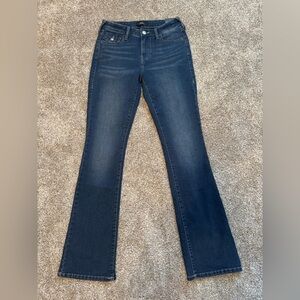 NWT True Religion Women’s Becca Mid Rise Bootcut Dark Glacial Jeans Size 27